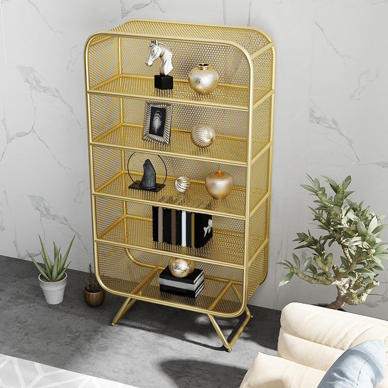 11" Wide Glam Shelf Bookcase Closed Back Metal Shelves Included Bookshelf