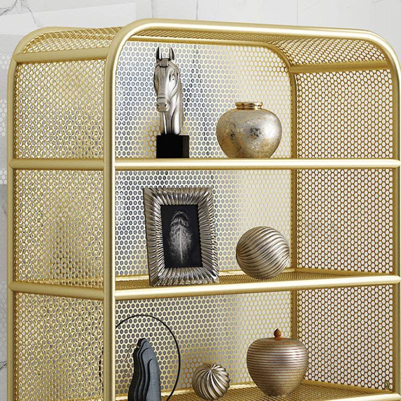 11" Wide Glam Shelf Bookcase Closed Back Metal Shelves Included Bookshelf