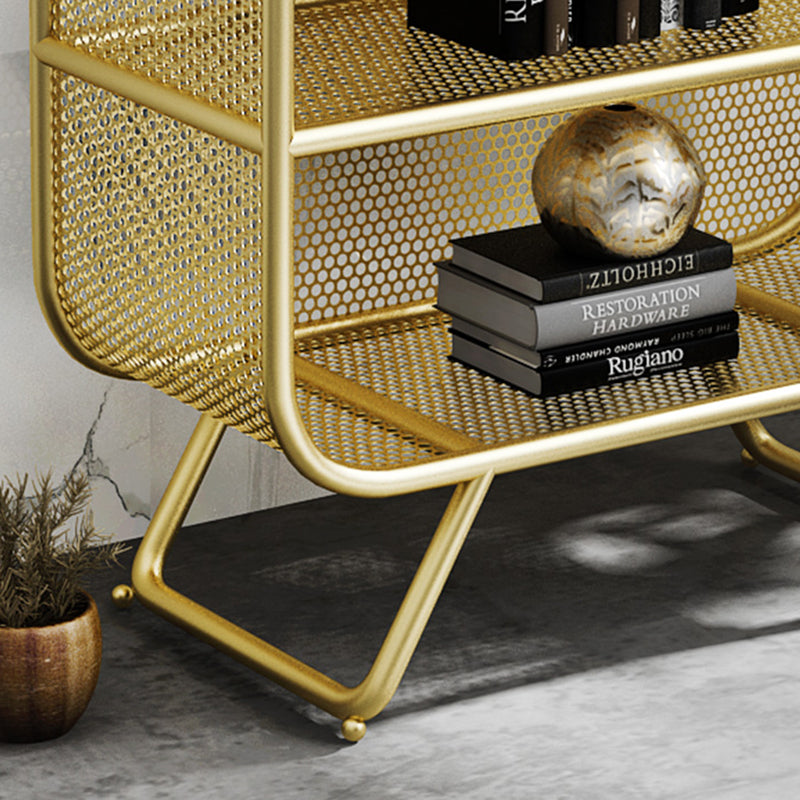 11" Wide Glam Shelf Bookcase Closed Back Metal Shelves Included Bookshelf