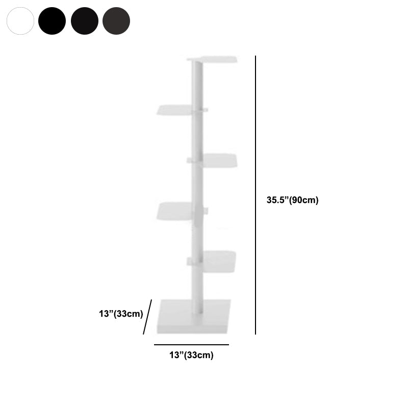 White/Black Bookcase Contemporary Style Bookshelf for Home and Office