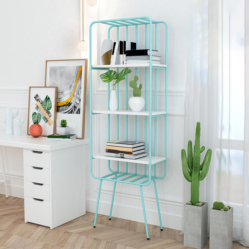 Glam Metal Bookshelf Geometric Shelf Bookcase for Study Room 70.9" H X 11.8" W