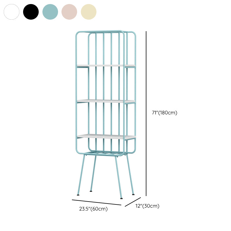Glam Metal Bookshelf Geometric Shelf Bookcase for Study Room 70.9" H X 11.8" W