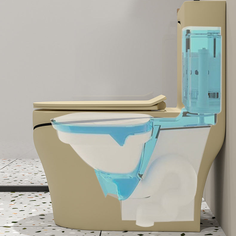 Traditional Skirted Toilet Floor Mount One-Piece Flush Toilet with Slow Close Seat