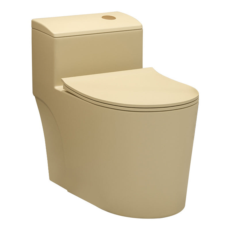 Traditional Skirted Toilet Floor Mount One-Piece Flush Toilet with Slow Close Seat
