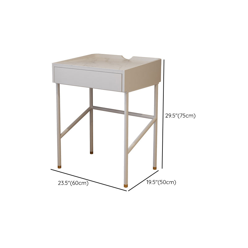 Modern White Vanity Solid Wood Makeup Dressing Table Stool Set