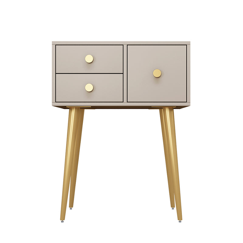 23. 6" Wide Vanity Table Set with Stool Modern 3-Drawer Dressing Table