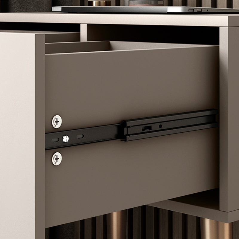 23. 6" Wide Vanity Table Set with Stool Modern 3-Drawer Dressing Table