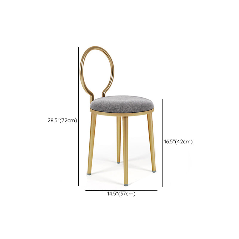 23. 6" Wide Vanity Table Set with Stool Modern 3-Drawer Dressing Table