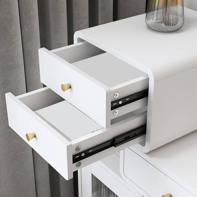 5-Drawer 1-Door Vanity Makeup Dressing Table Set with Stool - 31.5" W