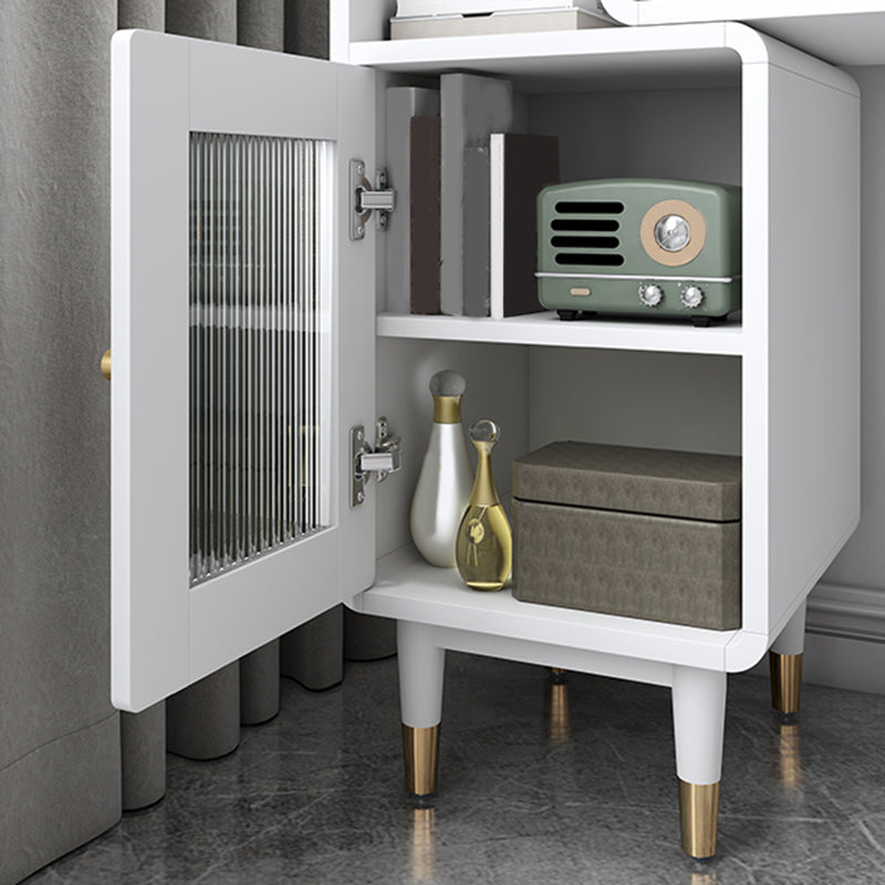 5-Drawer 1-Door Vanity Makeup Dressing Table Set with Stool - 31.5" W