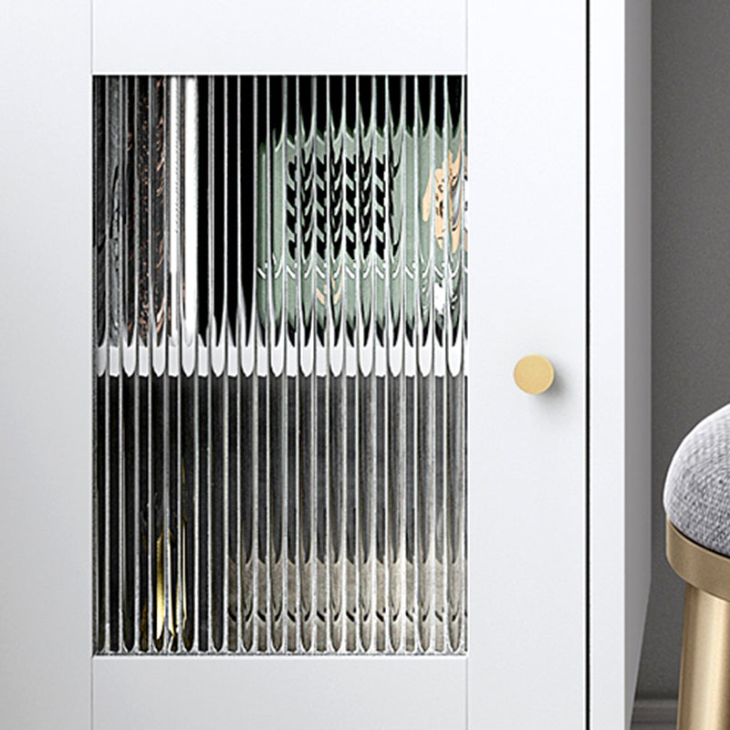 5-Drawer 1-Door Vanity Makeup Dressing Table Set with Stool - 31.5" W