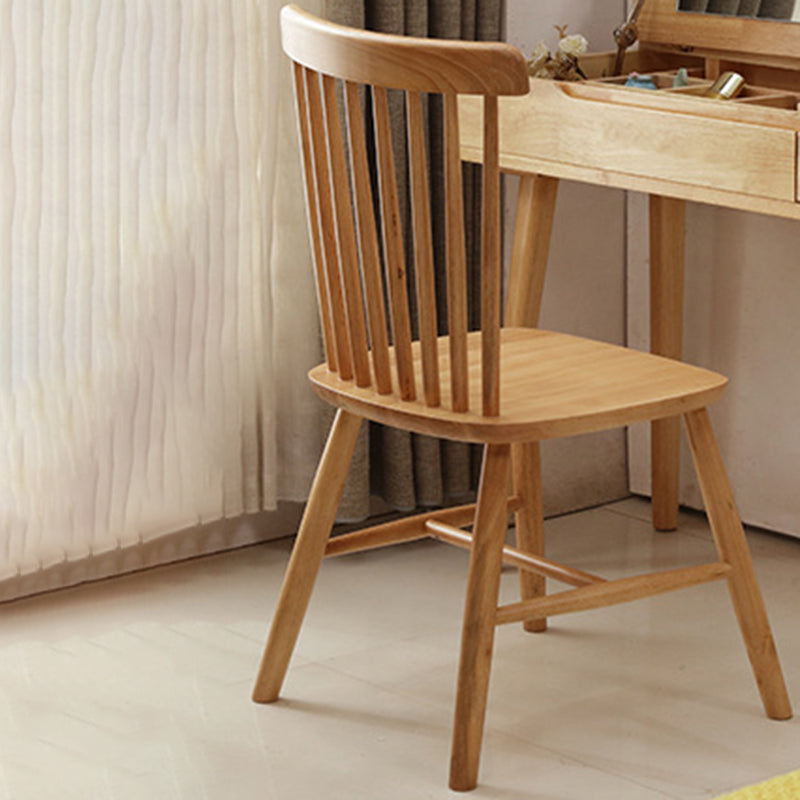 Scandinavian Wood Dressing Table Mirrored Makeup Vanity Stool Set