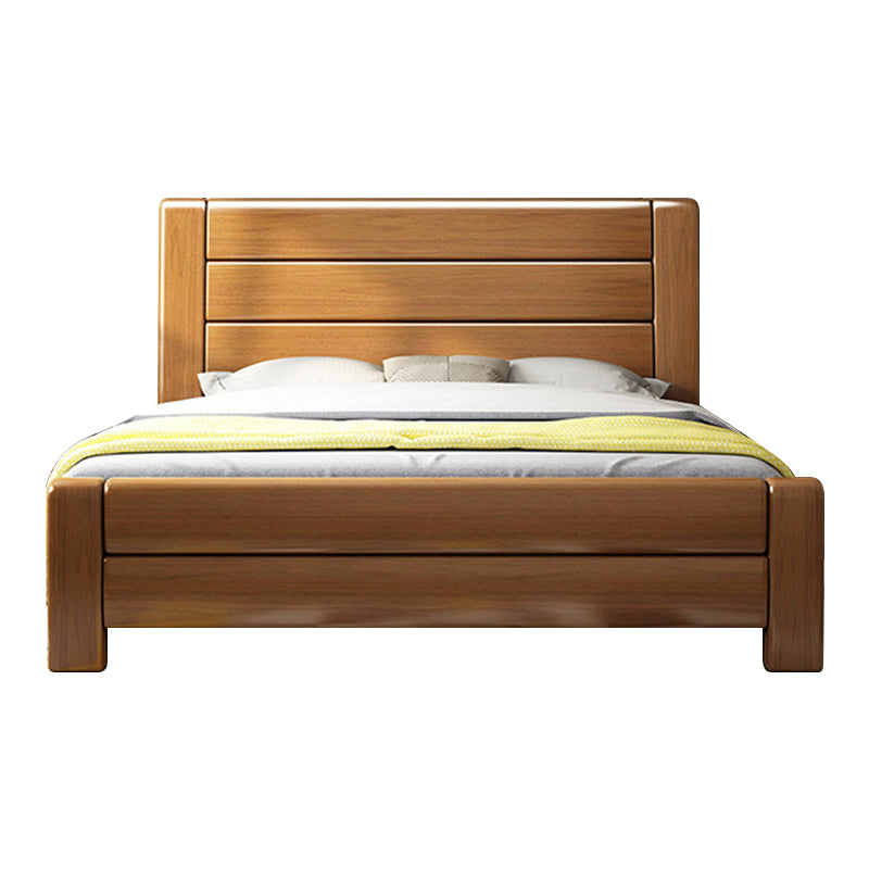 84.65-inch Wide Traditional Bed Frame Pine Wood Bed with Headboard