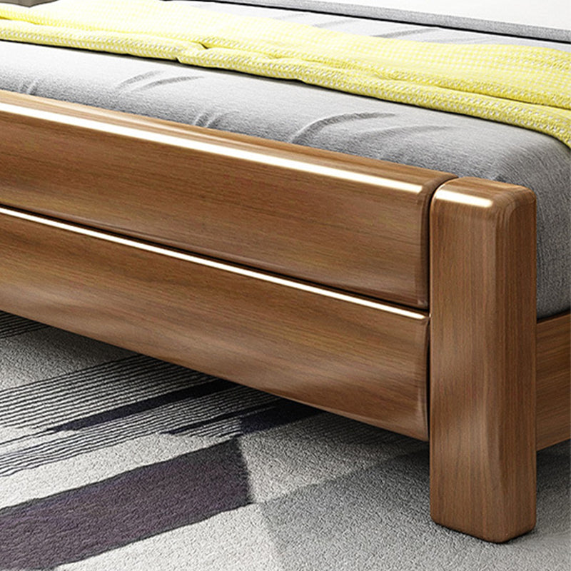 84.65-inch Wide Traditional Bed Frame Pine Wood Bed with Headboard