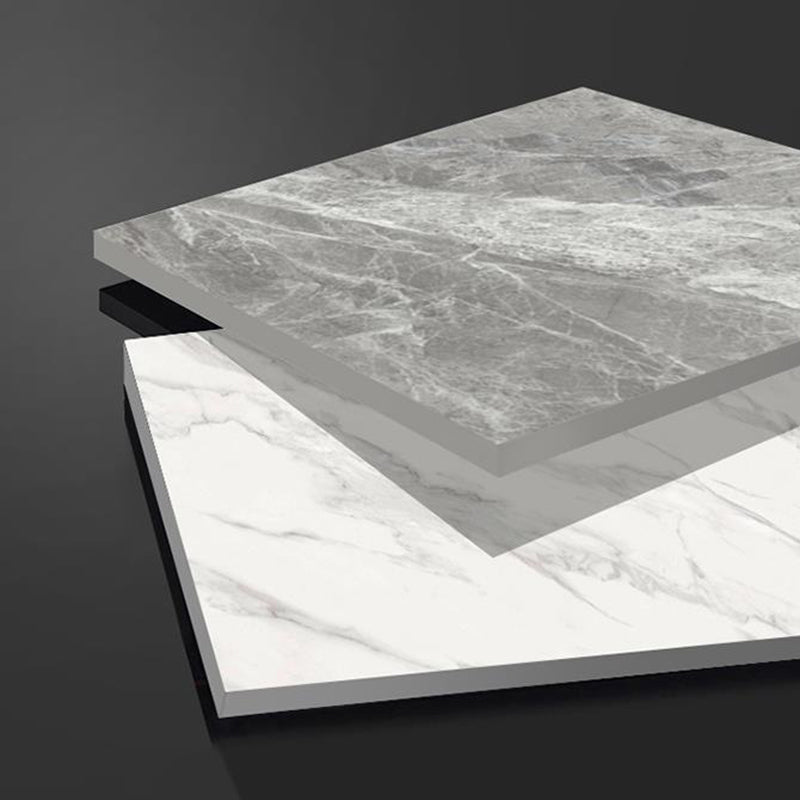Glam Style Stone Top Coffee Table with Steel Base in Oval Cocktail Table
