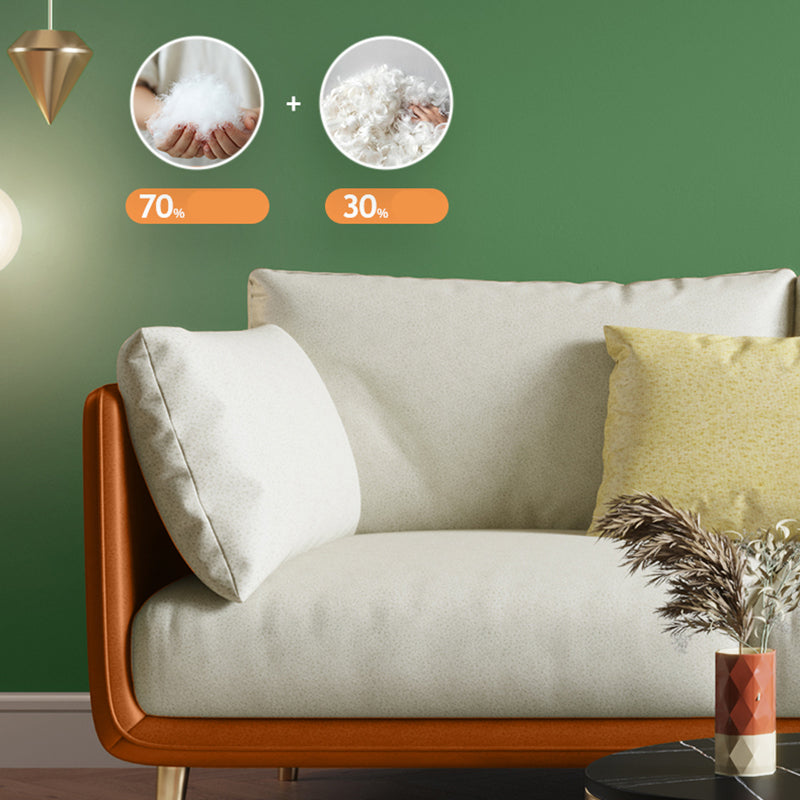 34.25 " H Faux Leather Square Arm Sofa & Chaise for Living Room