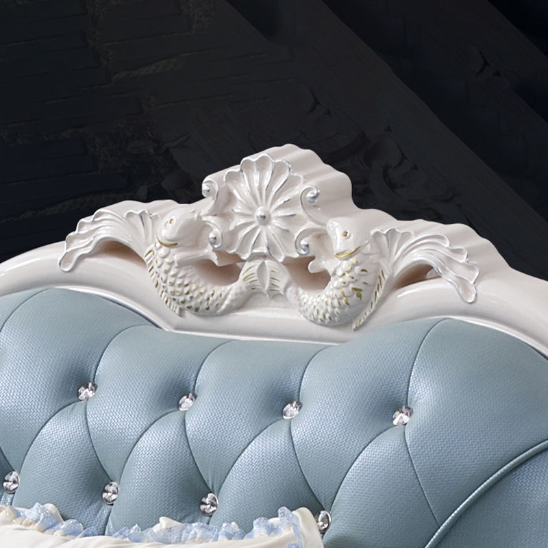 Traditional Style 46.45 " H Rolled Arm Sofa & Chaise for Living Room