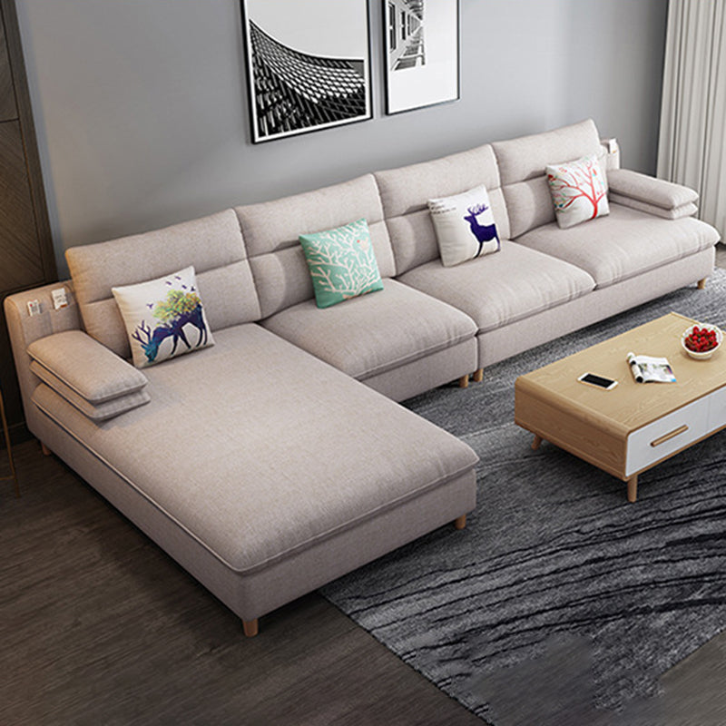 40.94 " H Cotton Blend Pillow Top Arm Sofa & Chaise for Living Room