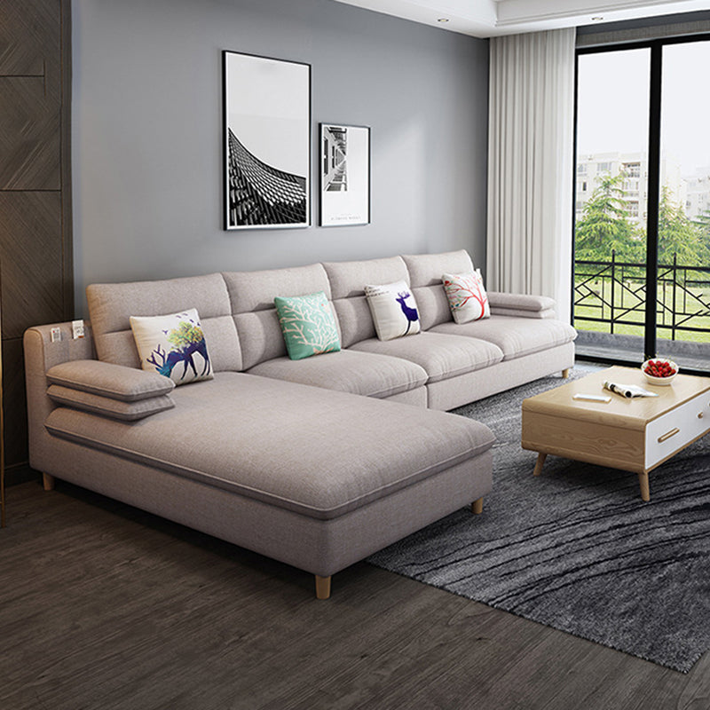 40.94 " H Cotton Blend Pillow Top Arm Sofa & Chaise for Living Room