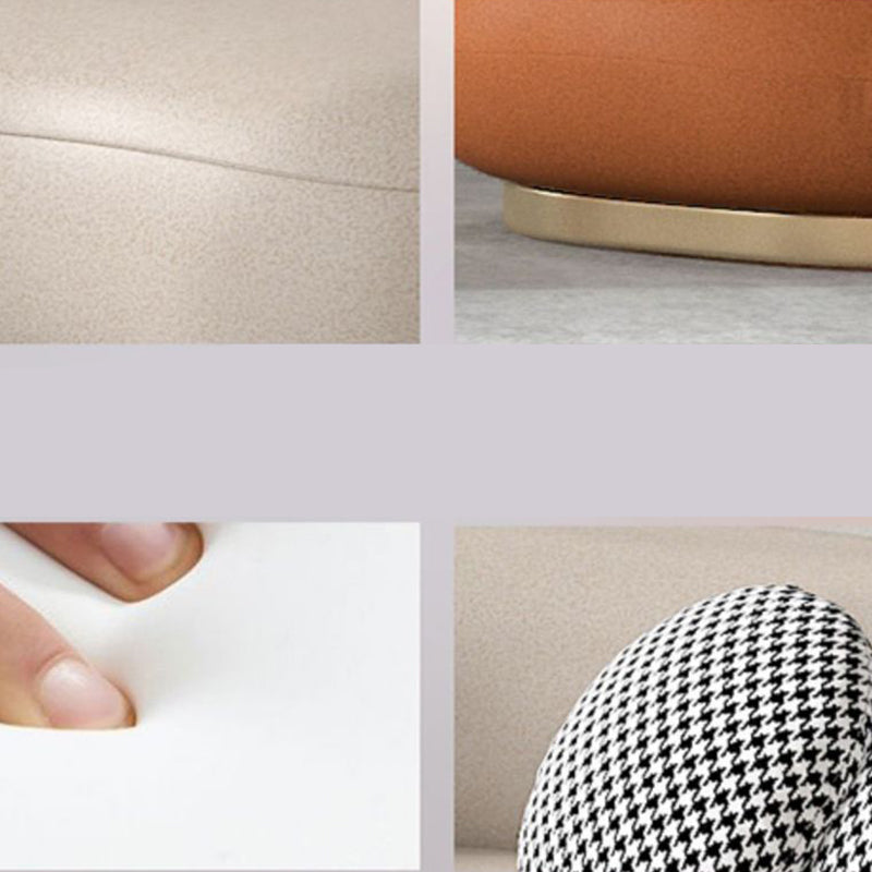 Contemporary Faux Leather Tight Back Curved Sofa Sloped Arm Sofa