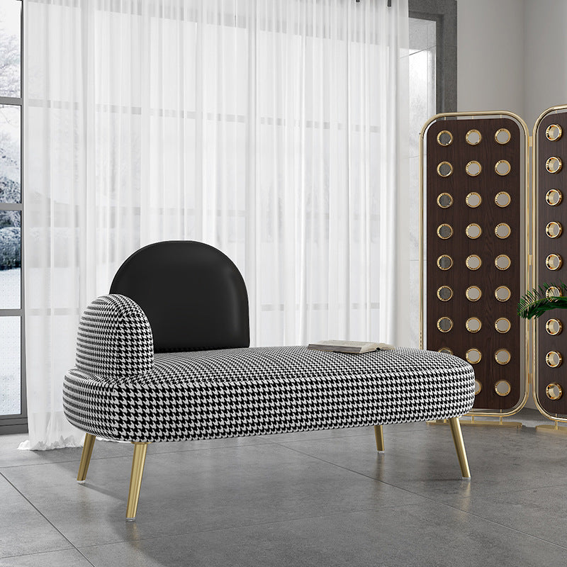 Contemporary Round Arm Sofa Tight BackCamel Back Standard Sofa