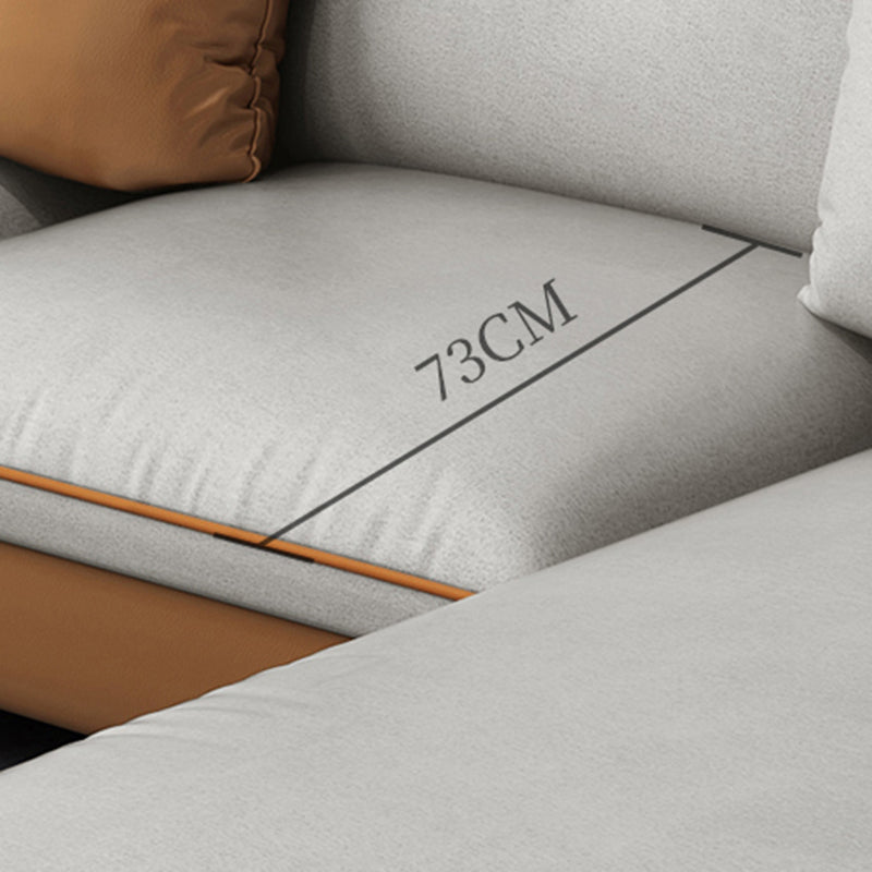 37.4 " H Faux Leather Flared Arm Sofa & Chaise for Living Room