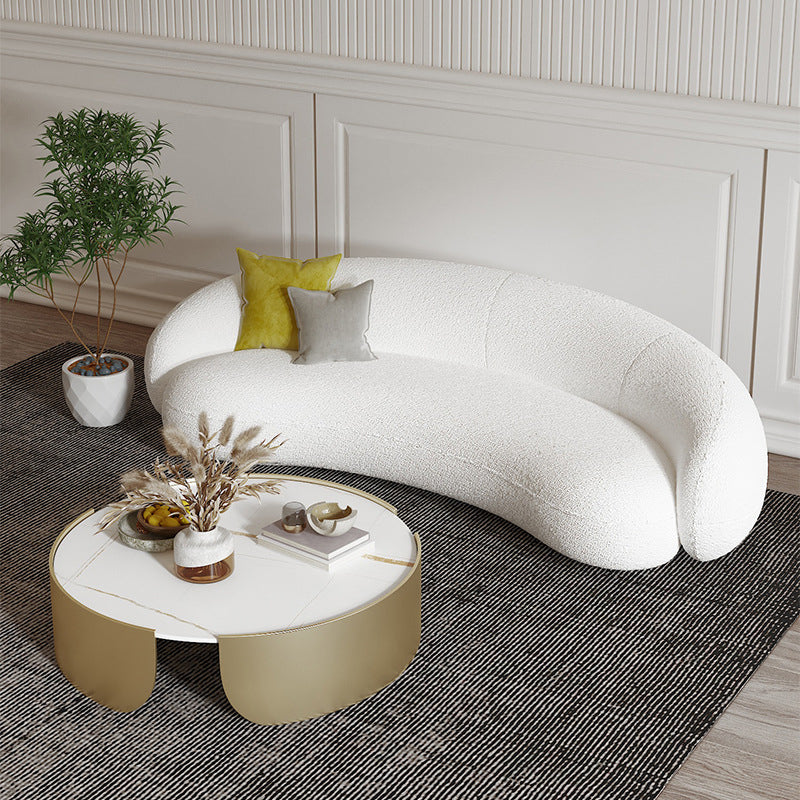 Contemporary Sloped Arm Sofa Tight Back Sofa for Living Room
