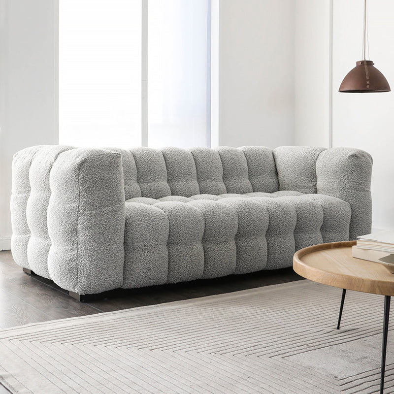 Contemporary Wooden Standard Sofa Tuxedo Arm Tight Back Sofa
