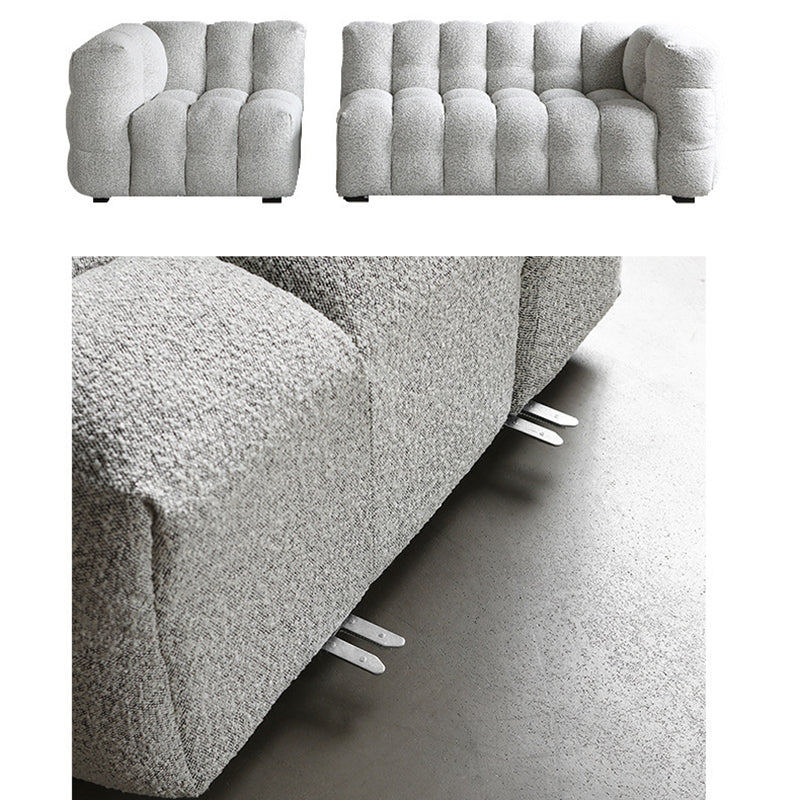 Contemporary Wooden Standard Sofa Tuxedo Arm Tight Back Sofa