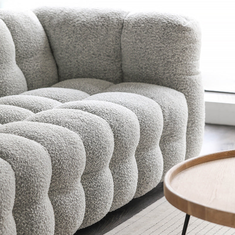 Contemporary Wooden Standard Sofa Tuxedo Arm Tight Back Sofa