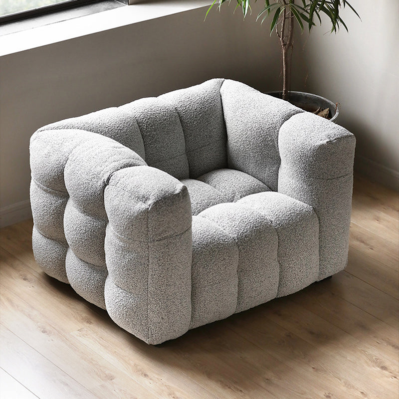 Contemporary Wooden Standard Sofa Tuxedo Arm Tight Back Sofa