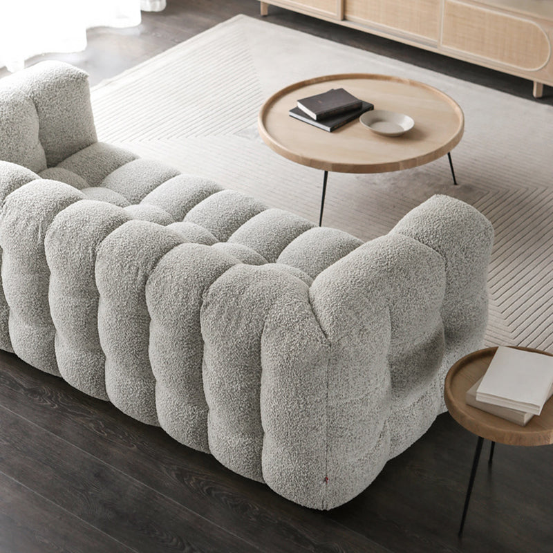 Contemporary Wooden Standard Sofa Tuxedo Arm Tight Back Sofa