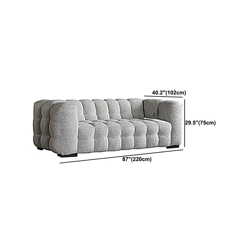 Contemporary Wooden Standard Sofa Tuxedo Arm Tight Back Sofa