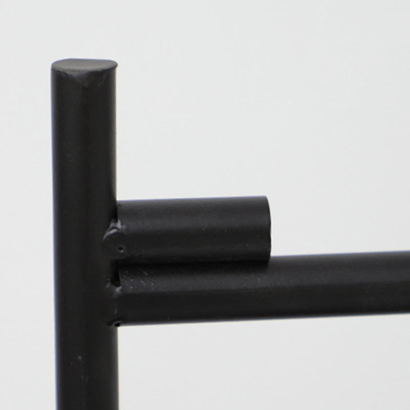 Mid-Century Tray Top End Table 20.3" Tall Iron Round Side Table with Shelf