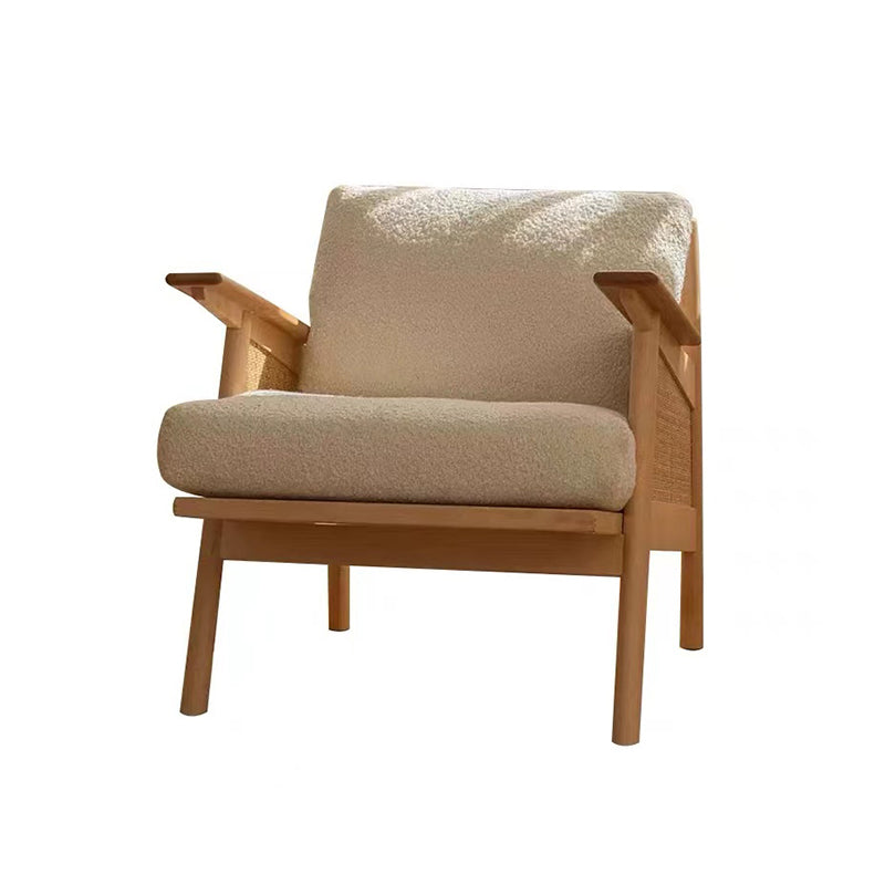 Recessed Arms Included Chair 30.51" Wide Solid Wood Frame Armchair