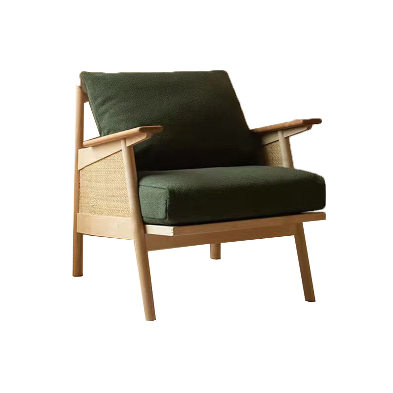 Recessed Arms Included Chair 30.51" Wide Solid Wood Frame Armchair