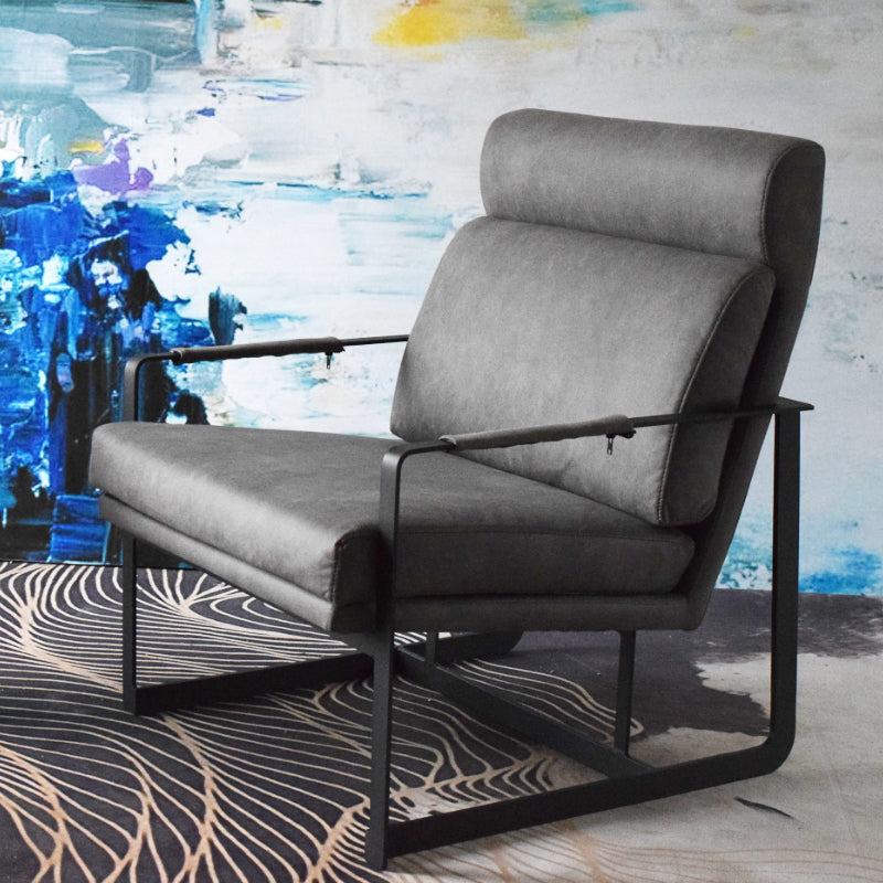 Square Arms Included Chair 31.49" Wide Armchair with Loose Back