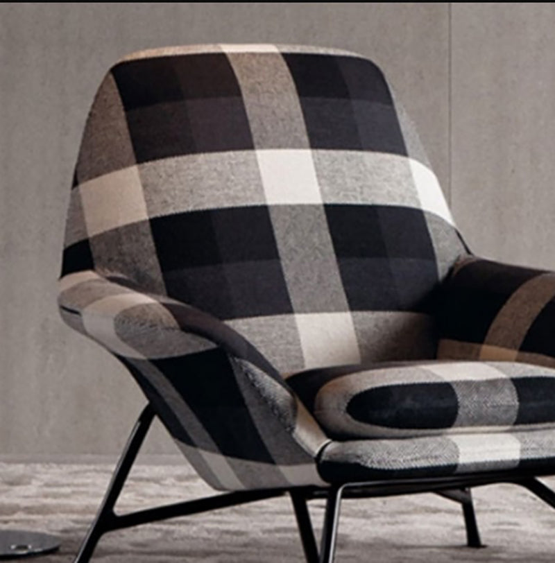 Linen Accent Chair Arms Included Accent Room Chair with Ottoman, 28.34" Wide