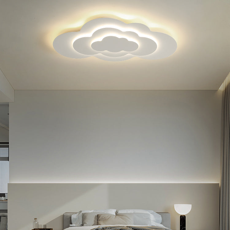3 - Layer Matte White Flush Minimalist Ceiling Flush Lighting Fixture