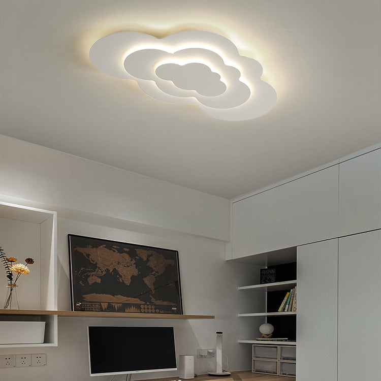 3 - Layer Matte White Flush Minimalist Ceiling Flush Lighting Fixture