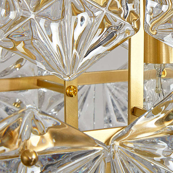 Modernism Golden Ceiling Light Crystal Kitchen Island Lighting for Dining Room