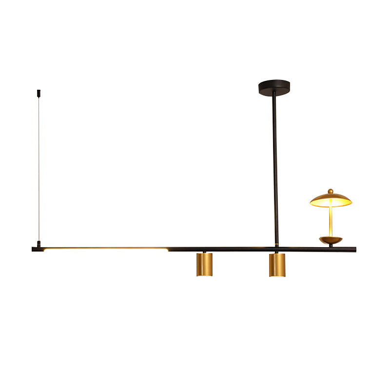 Modernism 4-Light Ceiling Light Metallic Kitchen Island Lighting for Dining Room