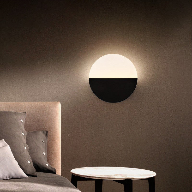 Circle Wall Light Contemporary Acrylic 1 Light Wall Mount Lighting for Bedroom