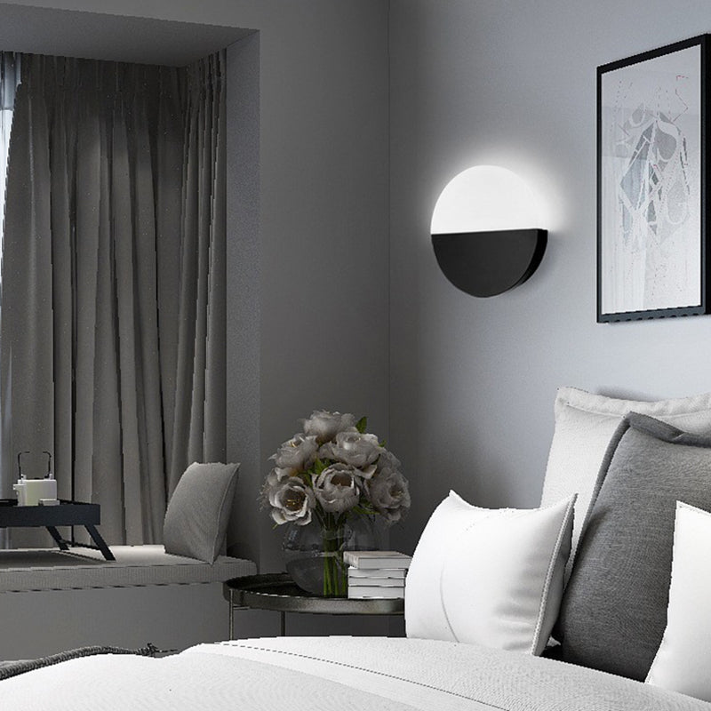 Circle Wall Light Contemporary Acrylic 1 Light Wall Mount Lighting for Bedroom