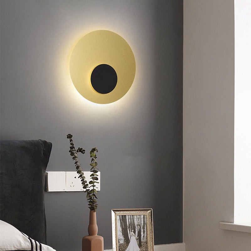 2-Light Round Wall Light Modern Metal Wall Lights for Living Room