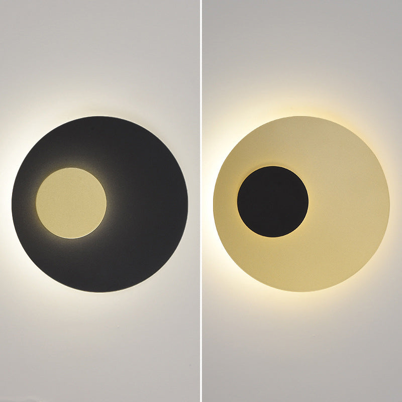 2-Light Round Wall Light Modern Metal Wall Lights for Living Room