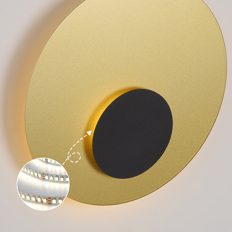 2-Light Round Wall Light Modern Metal Wall Lights for Living Room