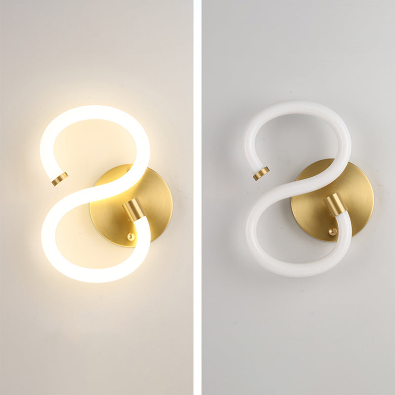 Linear Wall Sconces Modern Metal Wall Lamp in Gold for Living Room