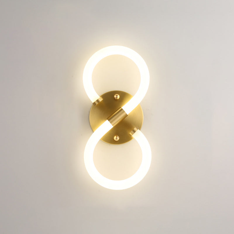 Linear Wall Sconces Modern Metal Wall Lamp in Gold for Living Room