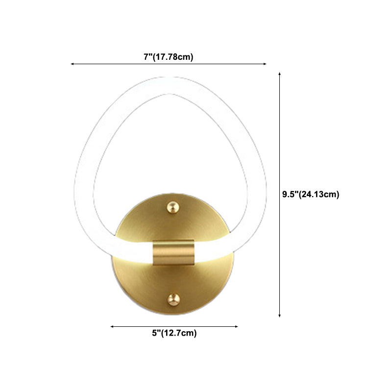 Linear Wall Sconces Modern Metal Wall Lamp in Gold for Living Room
